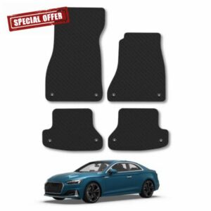 Audi A5 (2016-2024) [Coupe] 5mm Rubber Car Mats | Heavy Duty Rubber Tailored Fit Floor Mats Full Coverage Durable Waterproof Accessories Easy Clean Anti Slip Made in the UK
