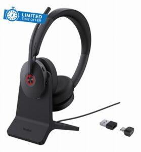 Yealink BH74 Wireless Bluetooth Headset with Dual USB-C/A conectivity and Charging Stand - Certified for Teams