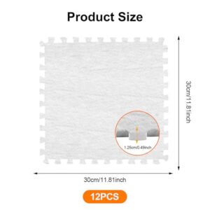 Fluffy Floor Tiles 30x30 cm                                                          1cm Dick Non-Slip EVA Puzzle Foam Mat for Baby