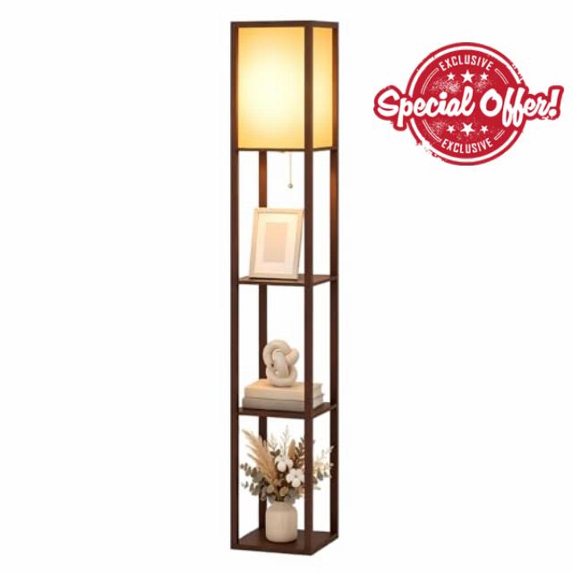 ARTETHYS Floor Lamp with Shelves