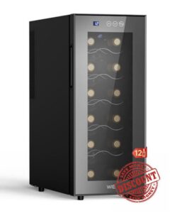 WIE 12 Bottle Wine Cooler Fridge