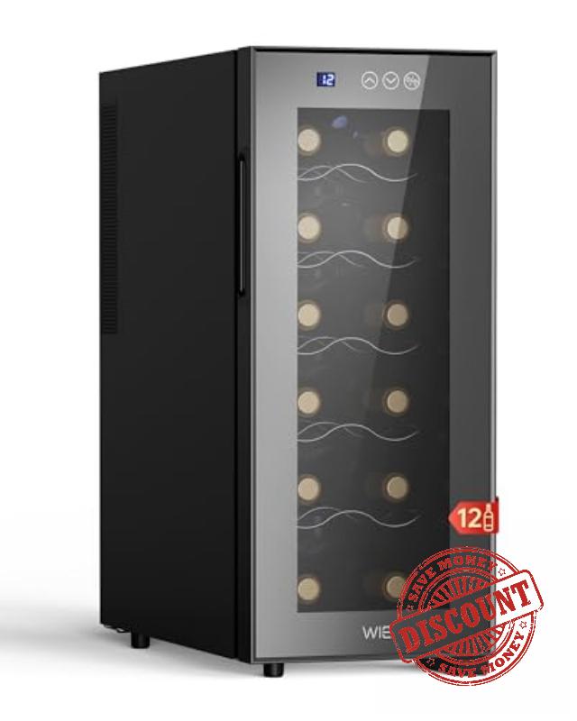 WIE 12 Bottle Wine Cooler Fridge
