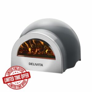 Delivita Origin Wood Fired Pizza Oven – Authentic Flavour Outdoor Garden Pizza Oven – Cooks Stone Baked Pizza in 90 Seconds
