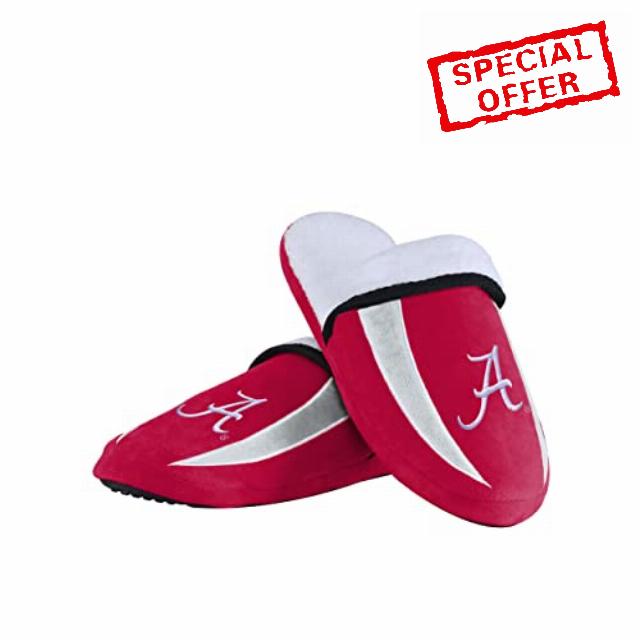 FOCO Men's Slippers College Team Logo Sherpa Slide Slippers