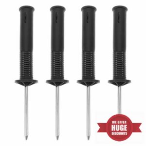 Football Flag Pole Soccer Corner Flag Spring Base 4pcs Football Ground Stakes Training Accessories Agility Poles Pegs