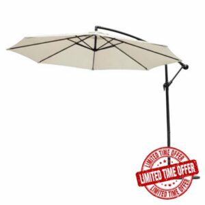 Harrier 3m Cantilever Parasol Umbrella | Overhanging Parasol with Steel Frame & UV-Resistant - Multiple Colours & Upgrade Options