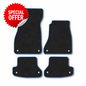 Audi A5 (2016-2024) [Coupe] Carpet Car Mats | Blue Edge Trim Tailored Fit Floor Mats Full Coverage Protection Accessories Easy Clean Anti Slip Made in the UK