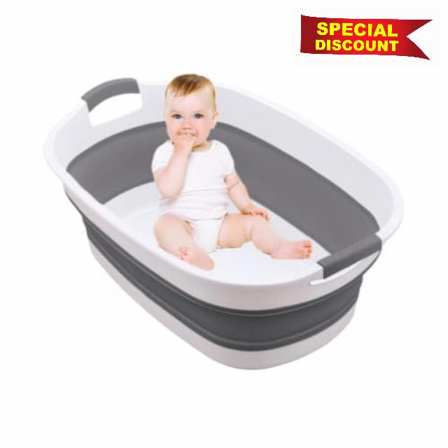 Babys Bath with Foldable Babys Bath Large Capacity Long-Lasting Non Slip                                                          Foldable babys Bath Tub