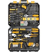 DEKO 100 Piece Home Repair Tool Set,General Household Hand Tool Kit with Plastic Tool Box Storage