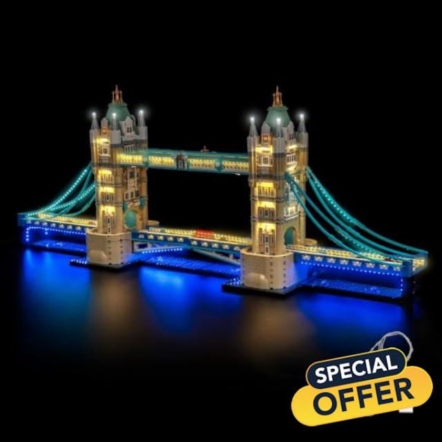LocoLee LED Light Set Compatible with LEGO 21067 Tower Bridge | Lighting Kit Compatible with LEGO Tower Bridge