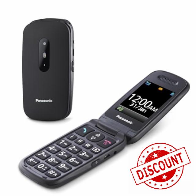 Panasonic KX-TU446EXB Easy Use Clamshell Mobile Phone for the Elderly