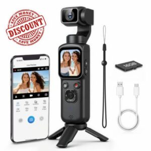 4K Gimbal Vlogging Camera with AI Face Tracking