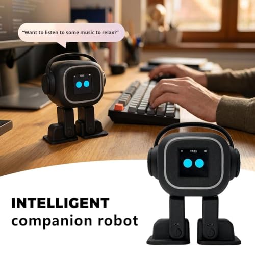 Emotional Interactive Smart Chatbot (Black) | Voice Control