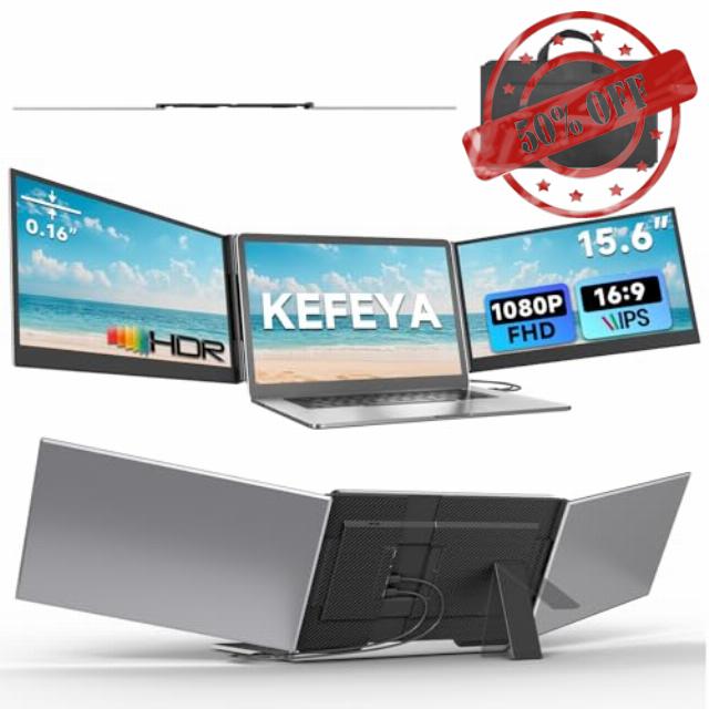 KEFEYA Triple Portable Monitor 15.6"