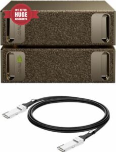 NVIDIA DGX Spark™ 2 Pack with Cable Bundle - Personal AI Desktop Supercomputer – Desktop GB10 Grace Blackwell Chip