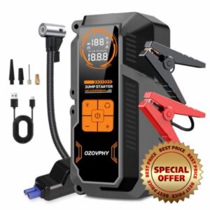 8000A Jump Starter Power Pack with Air Compressor