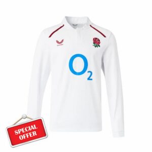 Castore England Rugby Men's Home Classic Long Sleeve Shirt