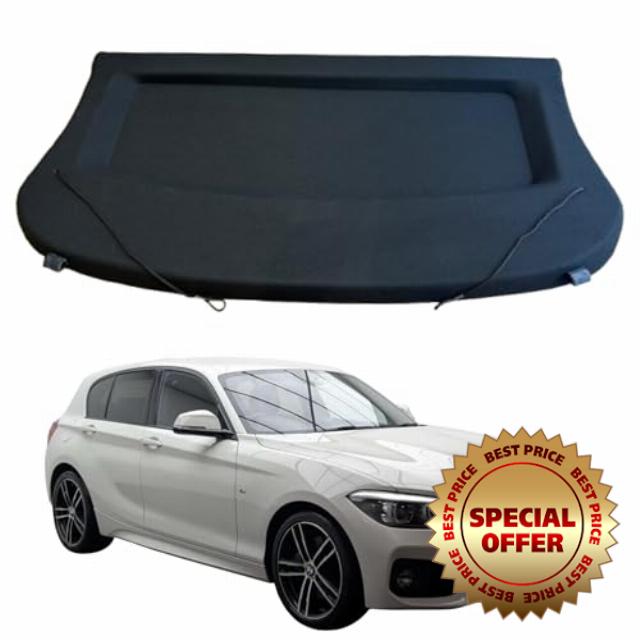 BMW 1 Series F20 / F21 2011-2019 Compatible Car Parcel Shelf | Sturdy Boot Cover with Cord for Extra Storage | Space Saving Car Accessories | Black | TCC Parcel Shelf Direc