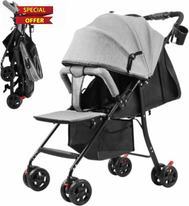 Travel Pram with Adjustable Backrest