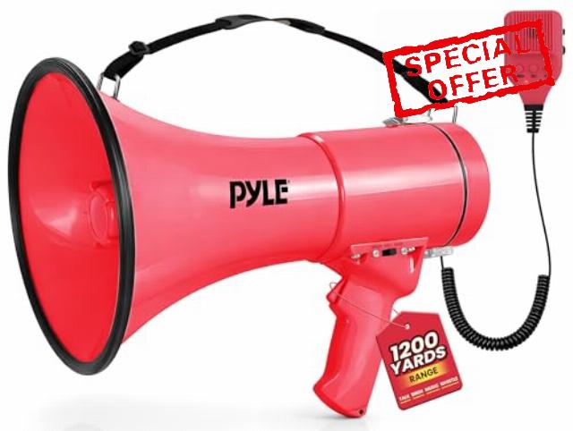 Pyle Megaphone Speaker with Siren