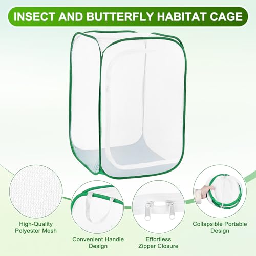 Mesh Plant Enclosure [White with Green