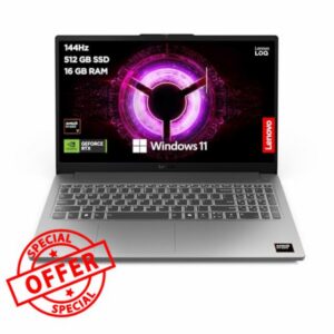 Lenovo LOQ Essential | 15.6 inch Full HD Gaming Laptop | AMD Ryzen 7 7735HS | NVIDIA GeForce RTX 3050 | 144Hz | 16 GB RAM | 512 GB SSD | Wi-Fi 6 | Windows 11 Home | Non-backlit Keyboard | Luna Grey