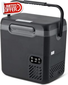 GarveeLife 12L Portable Car Fridge Freezer – Low Noise (