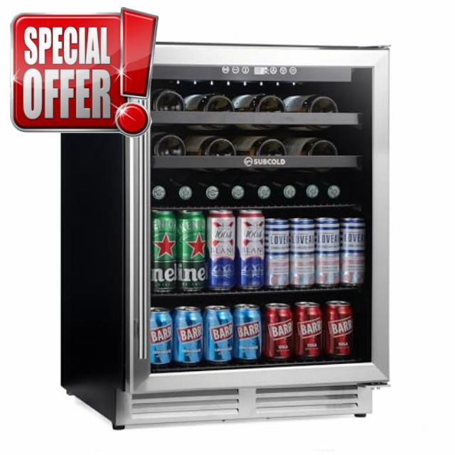 Subcold Integra60 Built-In 2in1 Wine Fridge – Integrated Undercounter Beverage & Wine