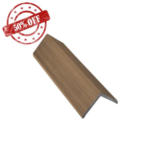 Tuda Grass Direct Composite Decking L/Angle Trim 3.6m – Colour Matched Premium Co-Extrusion Edging - Golden Teak