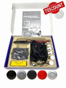 Dolphin Automotive DPS450X Reverse Parking Sensors Audio With LED Display (White)                                                          Ultrasonic Radar Semi Flush Insert Sensors. DIY Fitting On Rear In Black White Silver Red Grey.