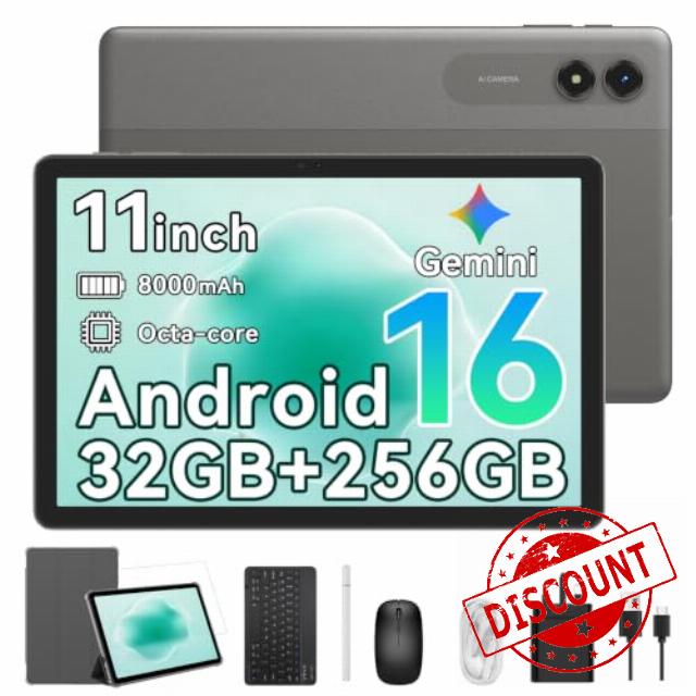 Tablet 2026 Android 16 Tablet with Gemini AI