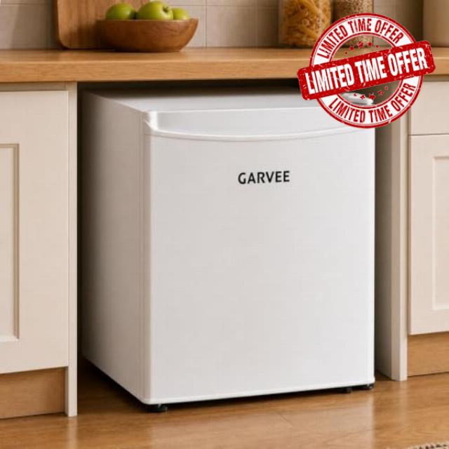 47L Small Fridge with Freezer Mini Fridge for Bedrooms | 45x47x50cm | 0.5kWh Daily | Adjustable 5-Stage Thermostat | Reversible Door | 41DB Quiet Refrigerato