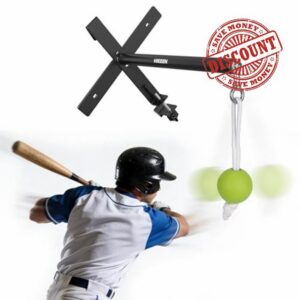 Hikeen Portable Baseball Swing Trainer with Auto Reset Tethered Ball - Baseball/Softball Hitting Trainer for Solo Batting Practice