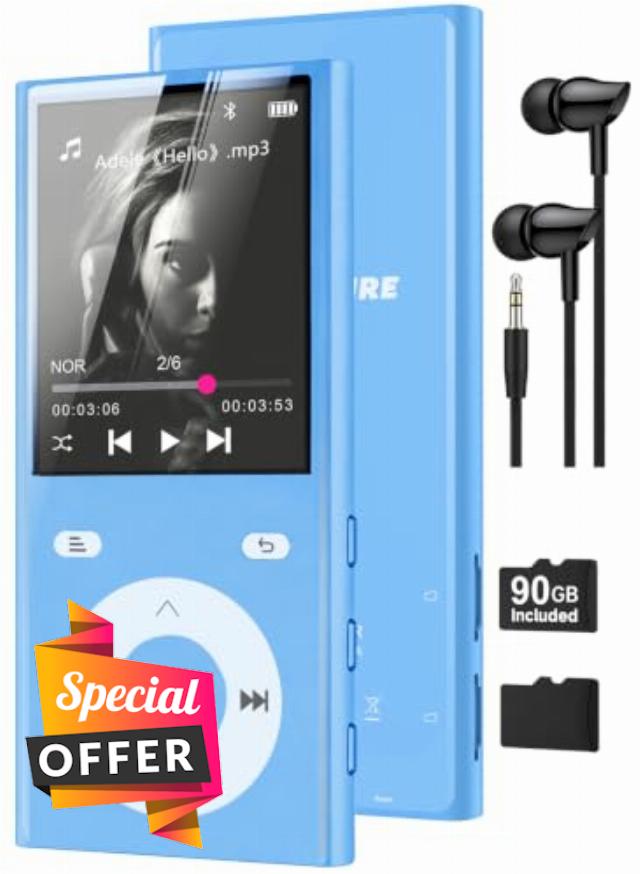90GB MP3 Players with Bluetooth 5.3
