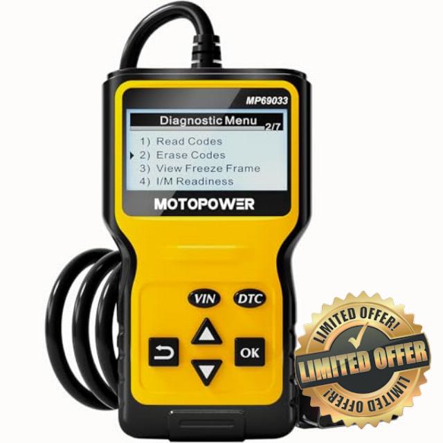 MOTOPOWER MP69033 OBD2 Scanner Universal Car Engine Fault Code Reader