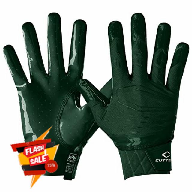 Cutters Rev Pro Football Gloves - Ultra Grip Sticky Receiving Gloves for Men - Adults - 1 Pai