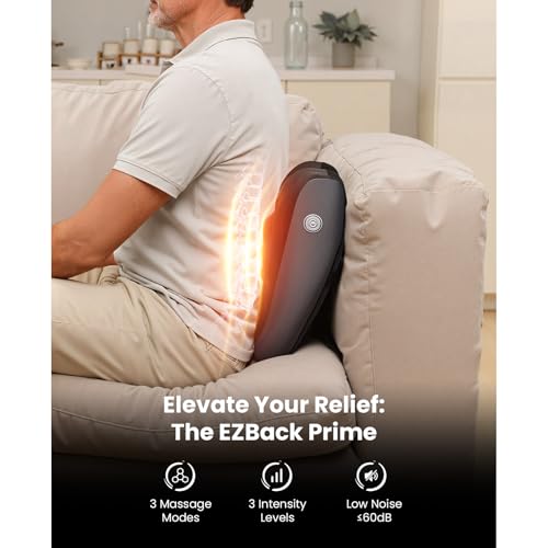 Deep Tissue Shiatsu | EZBack Prime Corded Cushion for Constant Power and Pain Relief