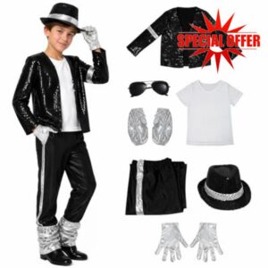 7PCS Child King of Pop Musician Costume