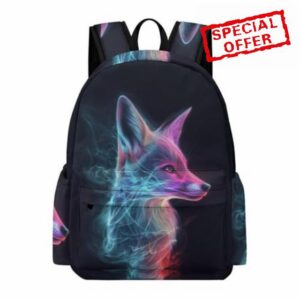 Backpack Fox School Bag Travel Daypack Animal Fox Rucksack for Students Boys Girls