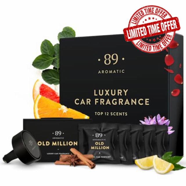 Aromatic •89• Car Air Fresheners Vent Clip Set - 12 Months of Luxury Fragrances