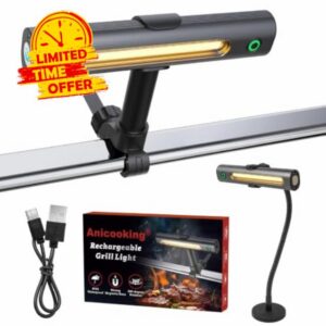 Rechargeable 360° Grill Light for Griddle & Grills with Magnetic Base and Gooseneck