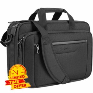 VANKEAN Laptop Briefcase Premium Laptop Case Fits Up to 15.6-17.3 Inch Business Shoulder Bag Laptop Expandable Water-Repellent Messenger Bag for Men/Women Computer Bag for Travel/Business