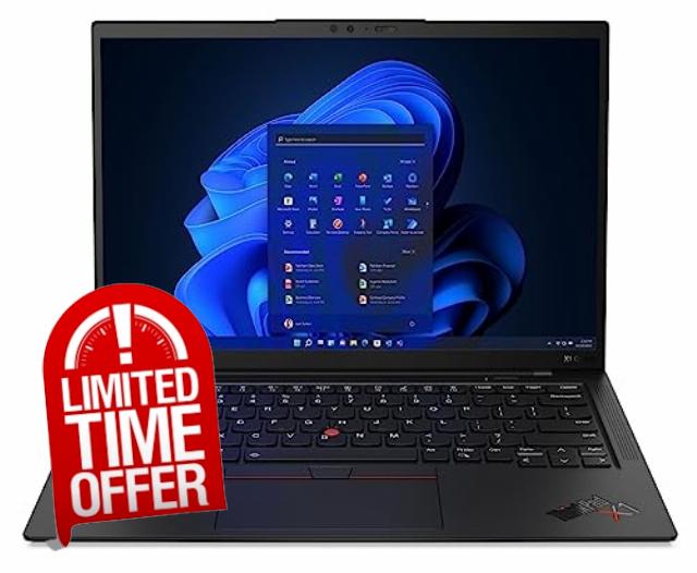 Lenovo ThinkPad X1 Carbon Gen 11 Business Slim Ultra Light Notebook Laptop Intel Evo vPro Core i7 1355U 16GB RAM 512GB NVMe SSD UK Keyboard Windows 11 Pro (Renewed)