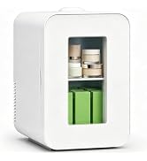 ARTETHYS Mini Fridge for Bedrooms, Small Skincare Fridge with Wave Pattern | 4 Litre Portable Cos...