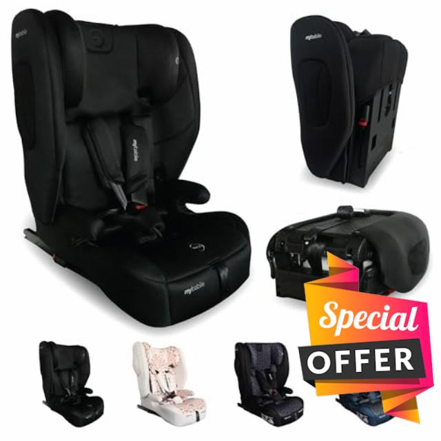 My Babiie MBCS80 Foldable Toddler to Booster R129 Child Car Seat - ISOFIX with Top Tether