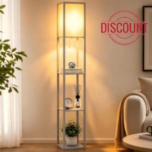 ARTETHYS Floor Lamp with Shelves
