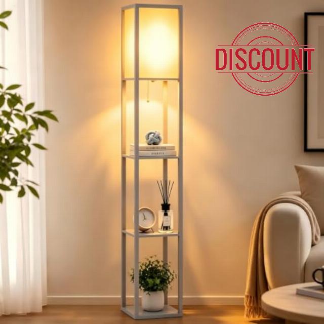 ARTETHYS Floor Lamp with Shelves