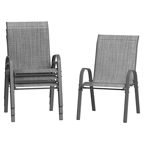 Stackable Dining Chairs Patio Chair for All Weather