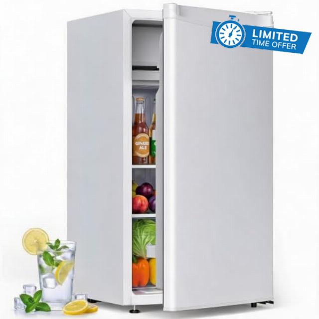 Compact 45L Under-Counter Single Door Mini Fridge                                                          Energy-Efficient 41 dB Quiet Compact Refrigerator