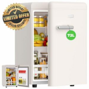 Retro Mini Fridge 72L